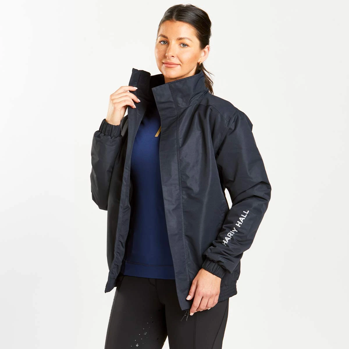 Harry Hall All-Weather Unisex Blouson Jacket Adult Dark Navy 3 Harry Hall All-Weather Unisex Blouson Jacket Adult Dark Navy - Image 3