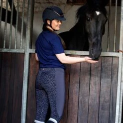 Harry Hall Alston Riding Tights Dark Grey -Saddle Store alston tights.3