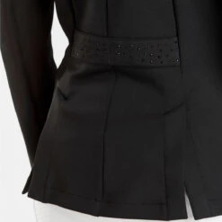 Harry Hall Show Jacket Ladies Black -Saddle Store back vent and sequins detail 1