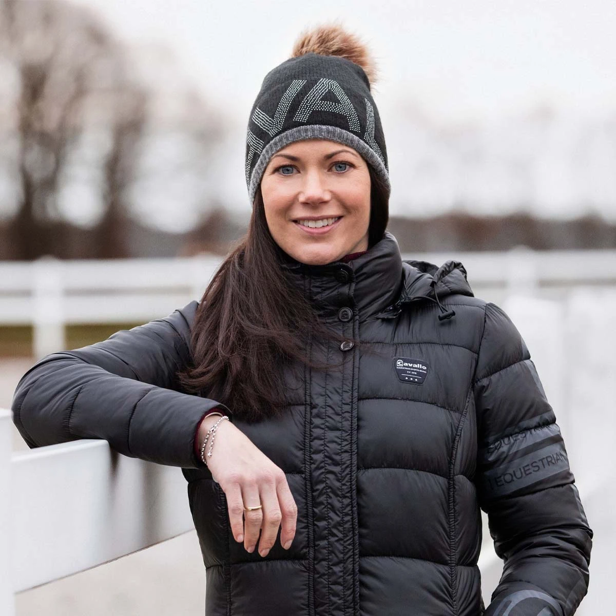 Cavallo Bine Pom Pom Hat Black 3 Cavallo Bine Pom Pom Hat Black - Image 3