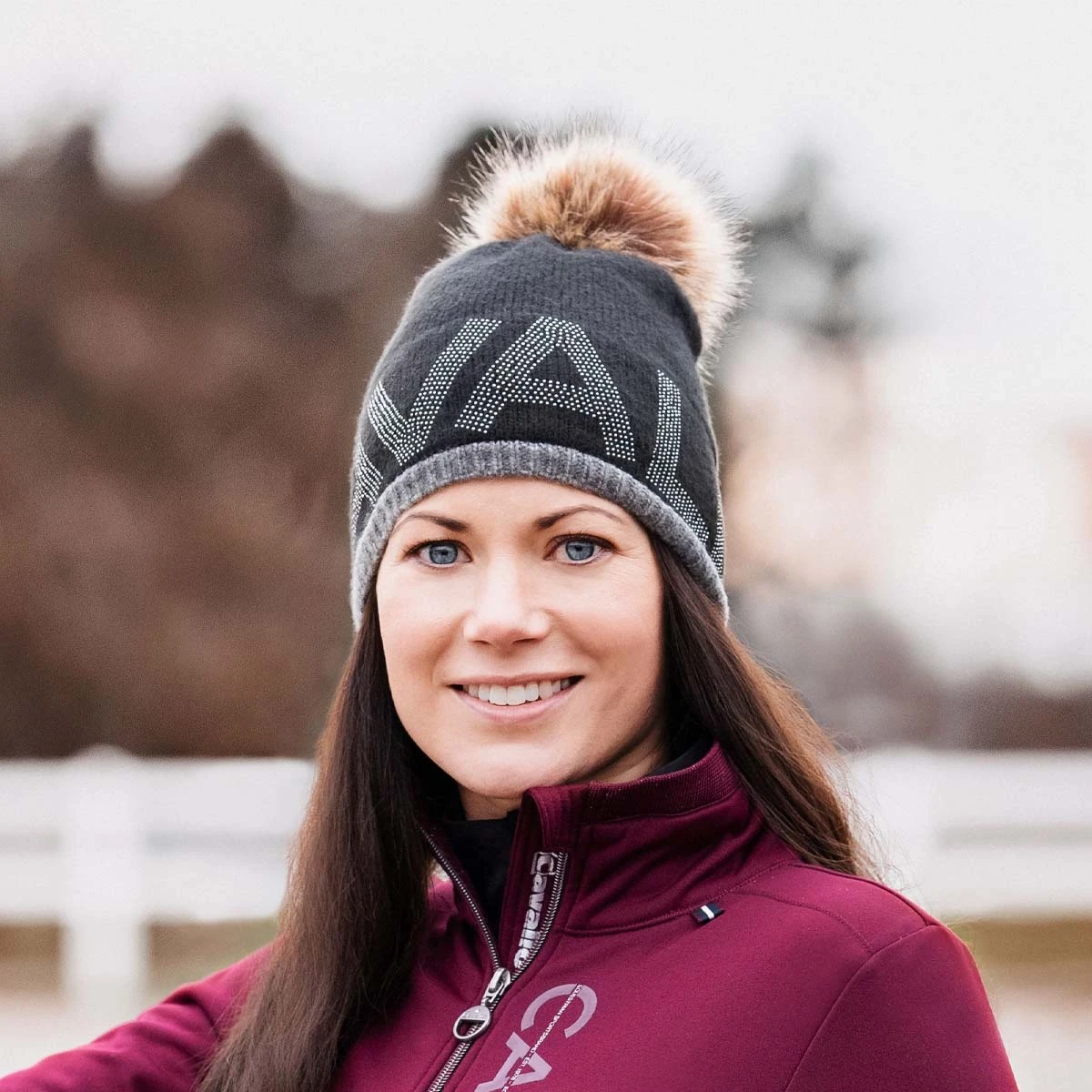 Cavallo Bine Pom Pom Hat Black 1 Cavallo Bine Pom Pom Hat Black