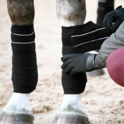 Cottage Craft Fleece Bandages (set Of 4) Black -Saddle Store black bandages 2