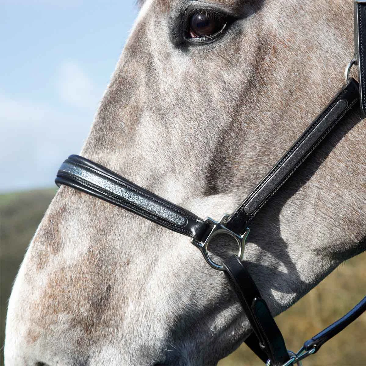 Cottage Craft Ergonomic Leather Headcollar Black 3 Cottage Craft Ergonomic Leather Headcollar Black - Image 3