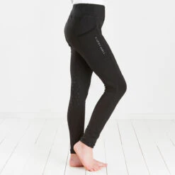 Harry Hall Junior Bala Silicone Knee Riding Tights Black