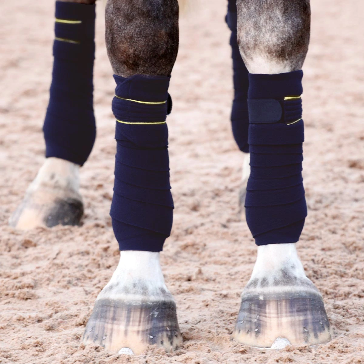 Cottage Craft Fleece Bandages (set Of 4) Navy Blue 2 Cottage Craft Fleece Bandages (set Of 4) Navy Blue - Image 2