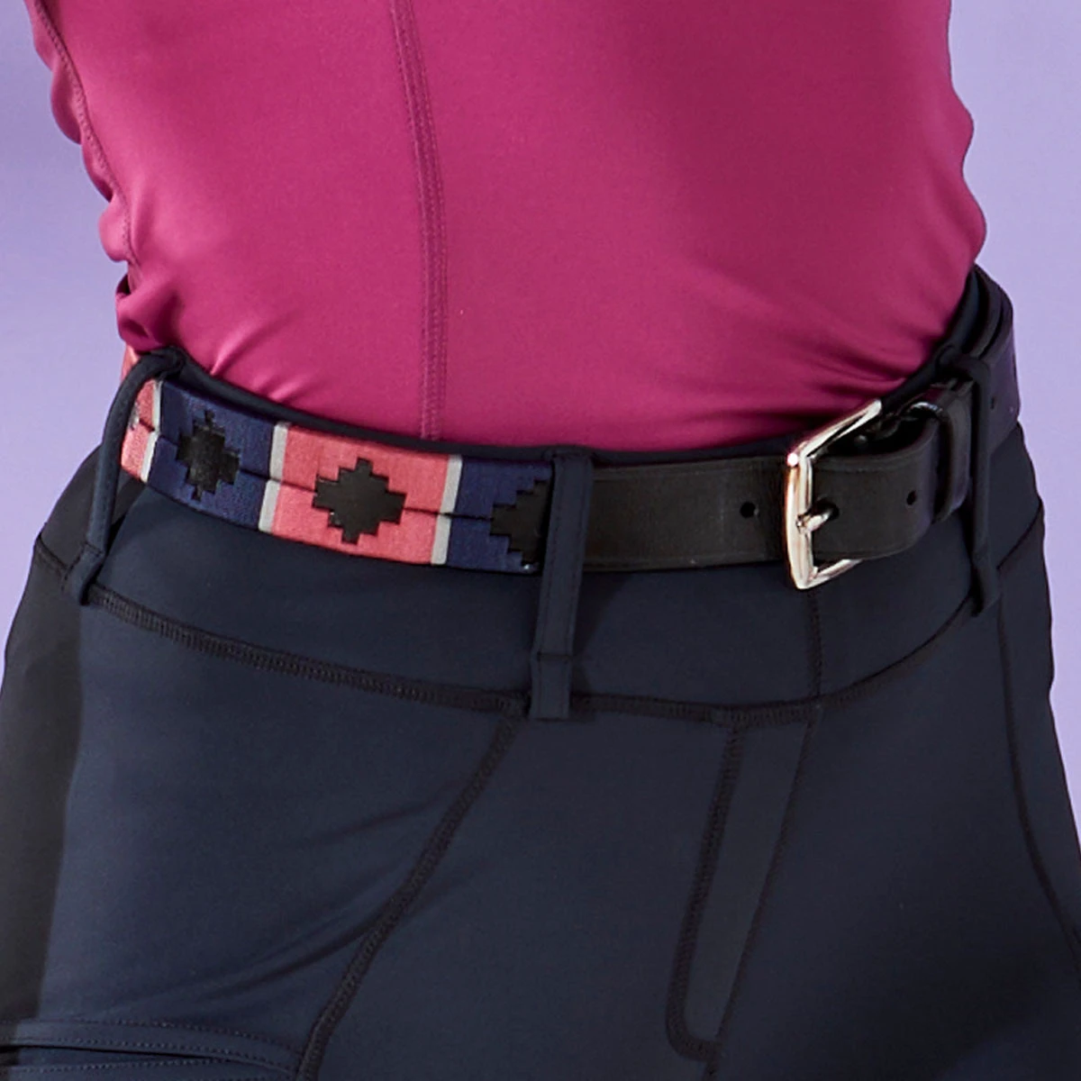 Harry Hall Polo Style Belt Blue 2 Harry Hall Polo Style Belt Blue - Image 2