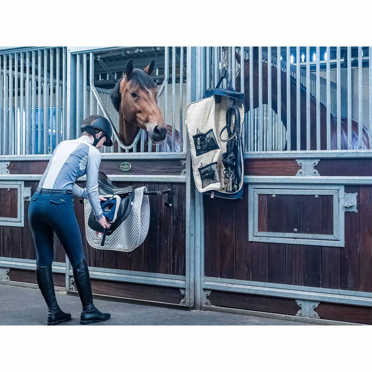 Finer Equine Stirrup Covers Navy Blue 2 Finer Equine Stirrup Covers Navy Blue - Image 2