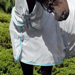 Masta Vento Horse Fly Rug Silver 8 Masta Vento Horse Fly Rug Silver -Saddle Store buckle fastenings