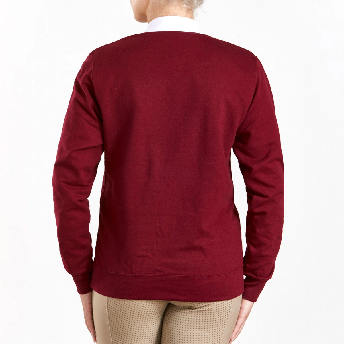 Pony Club Junior Sweatshirt Burgundy 2 Pony Club Junior Sweatshirt Burgundy - Image 2