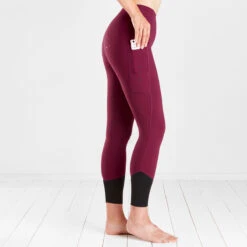 Harry Hall Winter Riding Tight Full Silicone Seat Burgundy -Saddle Store burgundy phone pocket