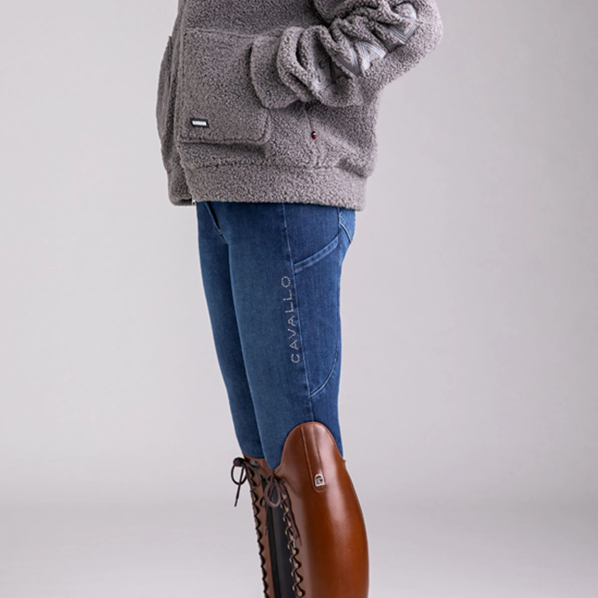 Cavallo Carly Grip Riding Leggings Blue 2 Cavallo Carly Grip Riding Leggings Blue - Image 2