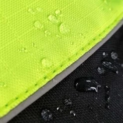Woofmasta High Viz Dog Coat Yellow -Saddle Store close up