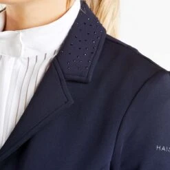 Harry Hall Show Jacket Ladies Navy Blue 15 Harry Hall Show Jacket Ladies Navy Blue -Saddle Store collar and logo