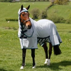 Masta Combo Fly Rug With Belly Wrap Silver -Saddle Store combo lifestyle.1