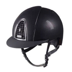KEP Adults Cromo Shine Riding Hat Black