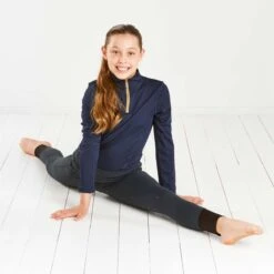 Harry Hall Junior Base Layer Dark Navy -Saddle Store dark navy jnr baselayer image 4