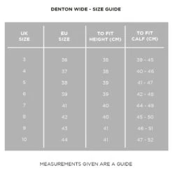 Denton Long Country Boot Wide Calf Fit Dark Brown -Saddle Store denton wide size chart web ready