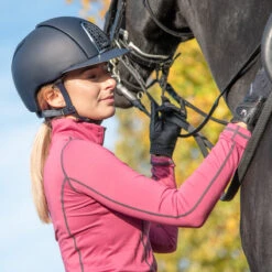 KEP Adults Cromo Textile Riding Hat Blue