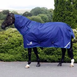 Duomasta 200g Medium Weight Turnout Rug Blue