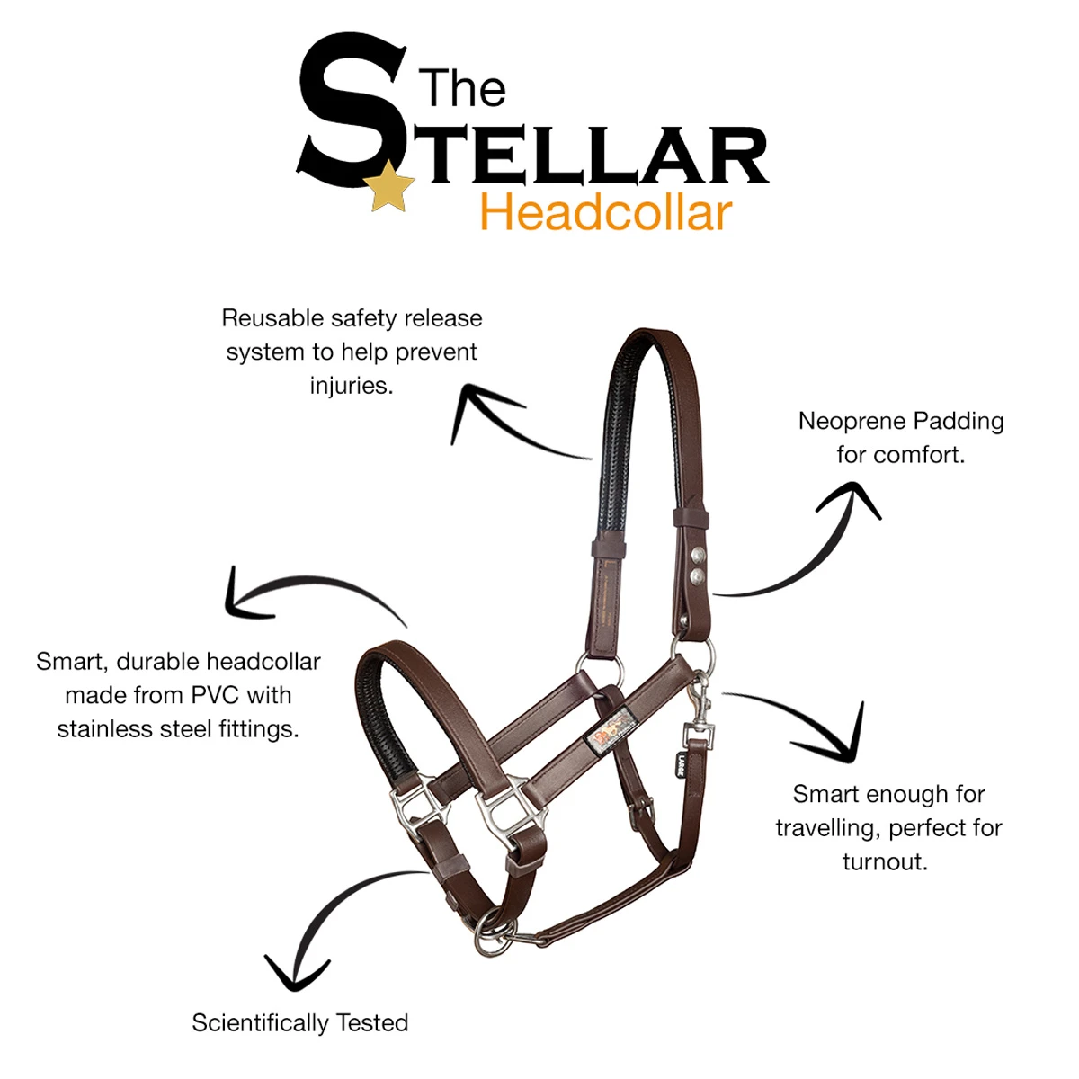 Equilibrium Stellar Safety Headcollar Brown 9 Equilibrium Stellar Safety Headcollar Brown - Image 9