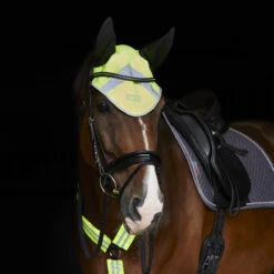 Masta Hi-Viz Horse Fly Veil Yellow -Saddle Store fly veil yellow.3