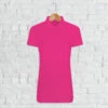 Personalised Ladies Embroidered Polo Shirt Fuchsia