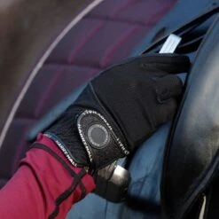 Harry Hall Mesh-Tech Riding Glove Black -Saddle Store glove black