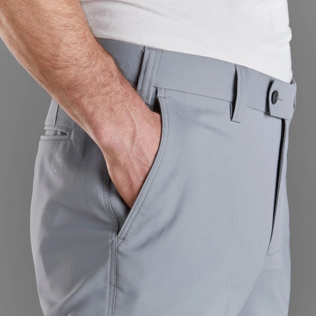 Harry Hall Men's Golf Trouser Light Grey 2 Harry Hall Men's Golf Trouser Light Grey - Image 2