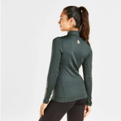 Harry Hall Ladies Base Layer Green -Saddle Store green 3rd image ladies baselayer