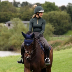 Harry Hall Ladies Base Layer Green -Saddle Store green lifestyle 3