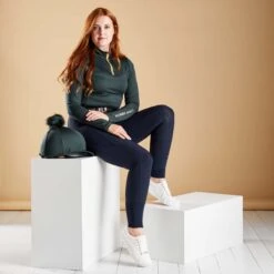 Harry Hall Ladies Base Layer Green -Saddle Store green lifestyle five