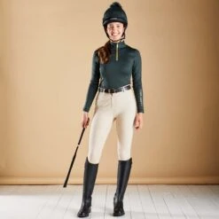 Harry Hall Ladies Base Layer Green -Saddle Store green lifestyle one