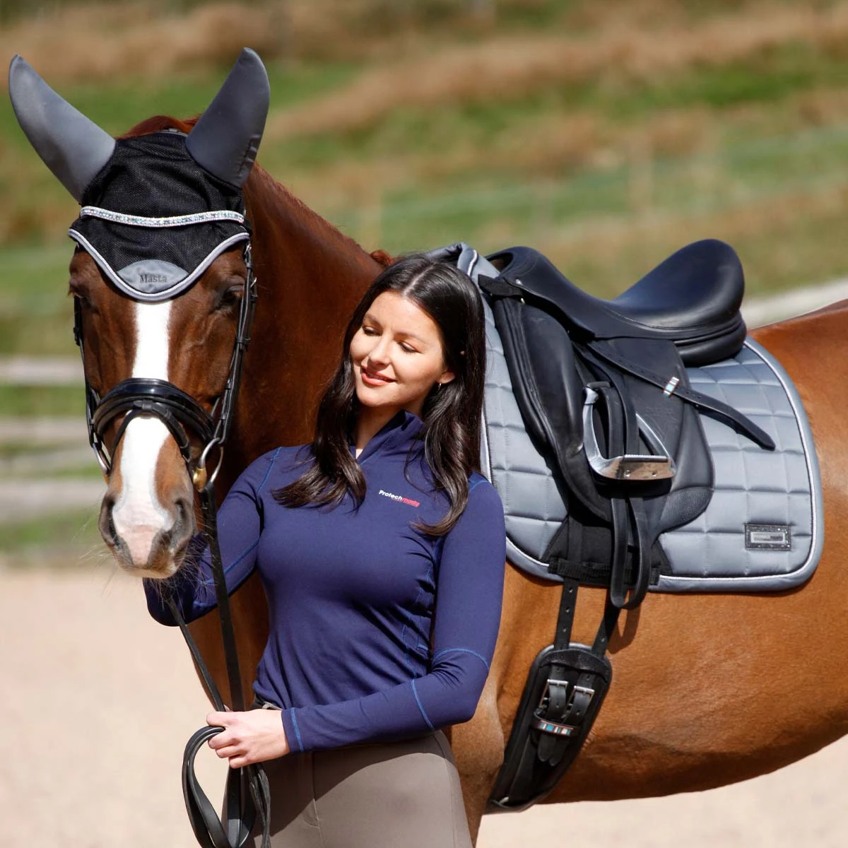 Protechmasta Lux Dressage Saddlecloth Grey 4 Protechmasta Lux Dressage Saddlecloth Grey - Image 4