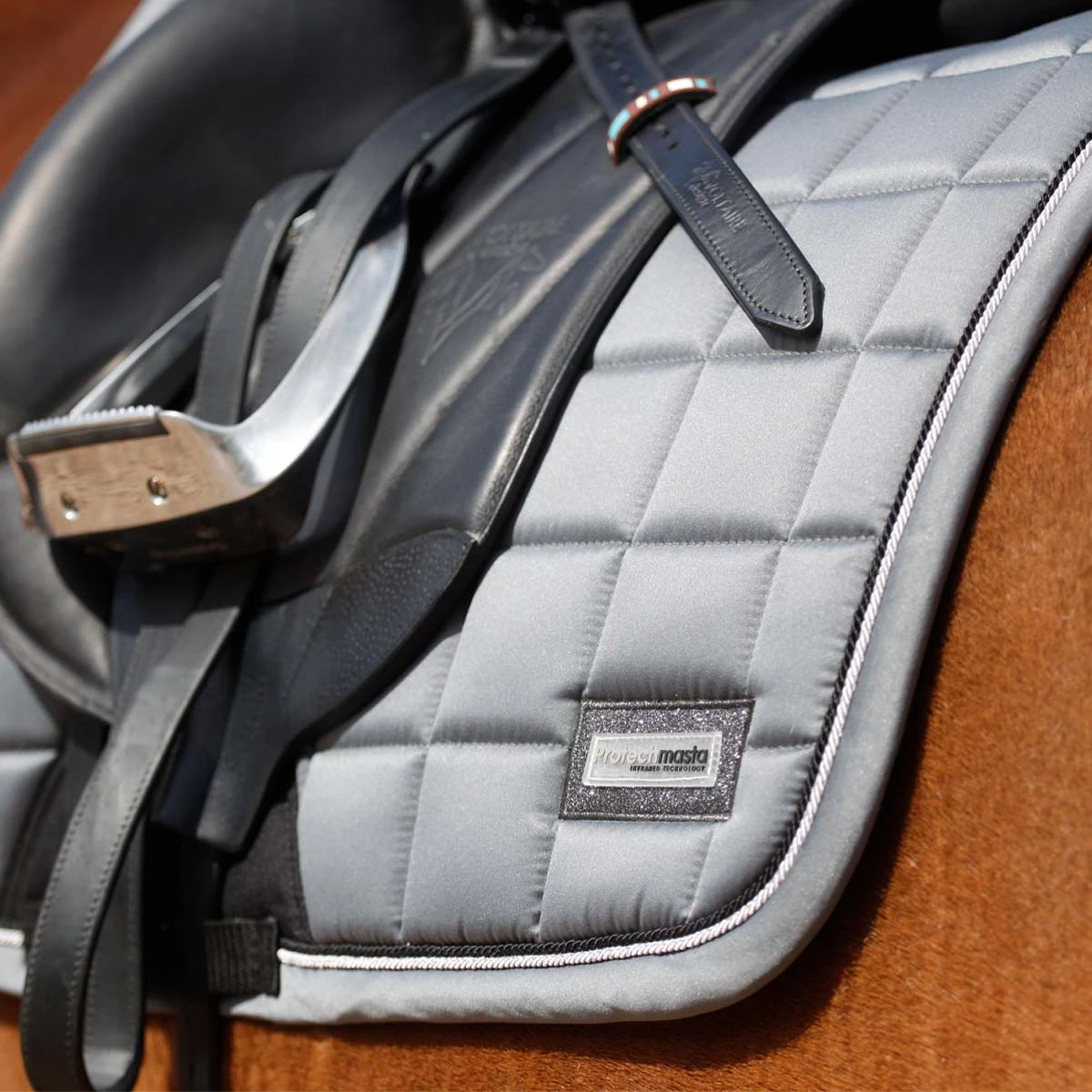 Protechmasta Lux Dressage Saddlecloth Grey 5 Protechmasta Lux Dressage Saddlecloth Grey - Image 5