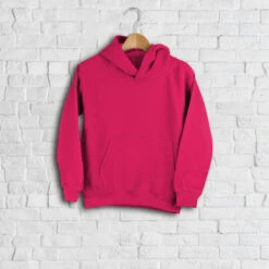 Personalised Junior Embroidered Hoodie Hot Pink