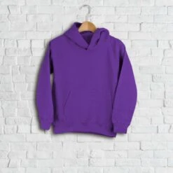 Personalised Junior Embroidered Hoodie Purple