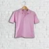 Personalised Kids Embroidered Polo Shirt Baby Pink