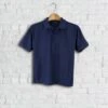 Personalised Kids Embroidered Polo Shirt Navy Blue