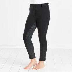 Harry Hall Farnell Grip Seat Junior Jodhpurs Navy Blue