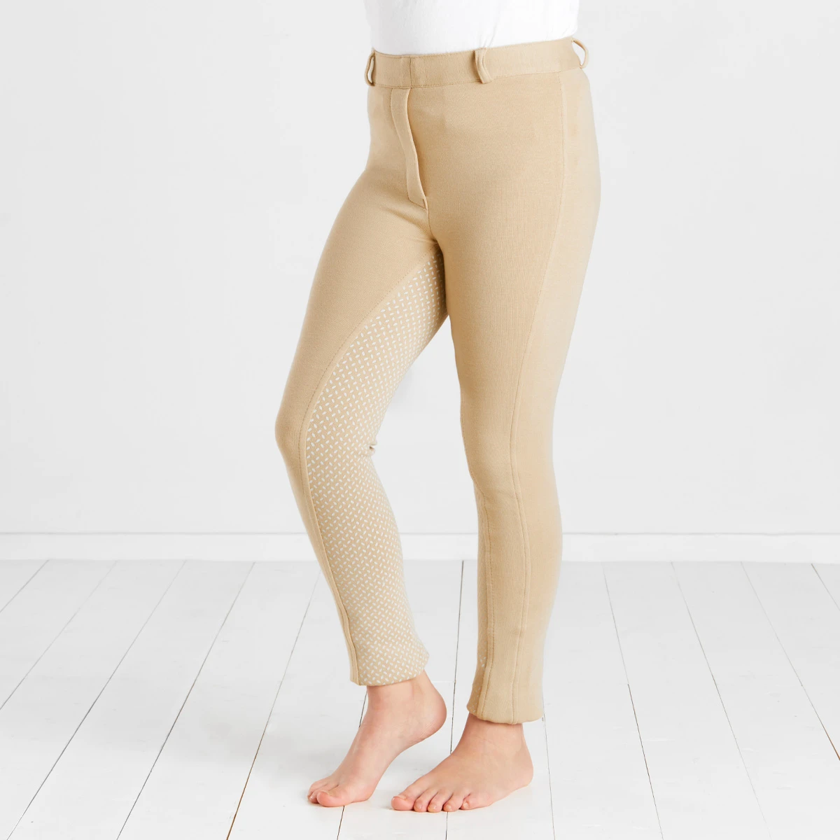 Harry Hall Farnell Grip Seat Junior Jodhpurs Beige 1 Harry Hall Farnell Grip Seat Junior Jodhpurs Beige