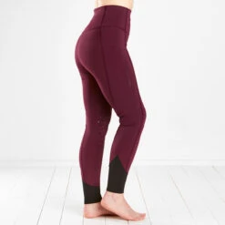 Harry Hall Bala Silicone Knee Ladies Riding Tights Burgundy 8 Harry Hall Bala Silicone Knee Ladies Riding Tights Burgundy -Saddle Store hh7944 bala tights burgundy 2