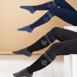 Harry Hall Ladies Riding Socks 2pack Dark Navy 7 Harry Hall Ladies Riding Socks 2pack Dark Navy -Saddle Store hh8077 riding socks lifestyle