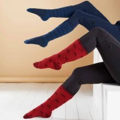 Harry Hall Cosy Long Socks 2pack Dark Navy -Saddle Store hh8079 cosy socks lifestyle