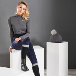 Harry Hall Alston Riding Tights Navy Blue -Saddle Store hh8106 alston riding tights 4