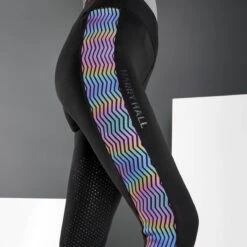 Harry Hall Reflective Winter Riding Tight Black -Saddle Store hh8174 secret reflective tights 5