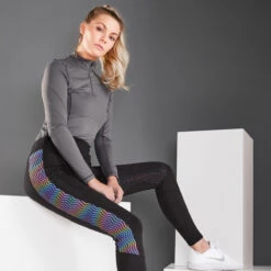 Harry Hall Reflective Winter Riding Tight Black -Saddle Store hh8174 secret reflective tights 6