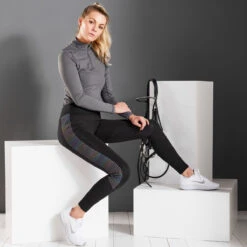 Harry Hall Reflective Winter Riding Tight Black -Saddle Store hh8174 secret reflective tights 7