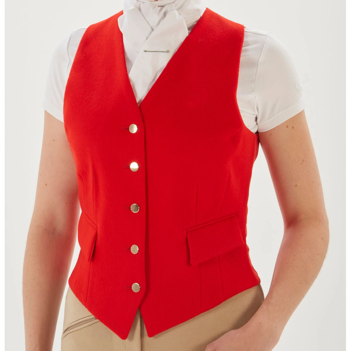 Ladies Waistcoat Red 2 Ladies Waistcoat Red - Image 2