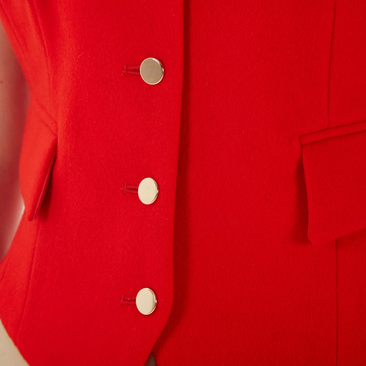 Ladies Waistcoat Red 3 Ladies Waistcoat Red - Image 3