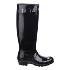 Hunter Original Tall Gloss Wellingtons Black
